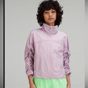 LULULEMON Lightweight cropped track jacket purple dusty rose 8